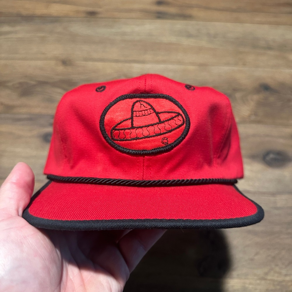 Vintage Lee Trevino 1976 Texace Red Sombrero Golf Hat‎ Mens Small